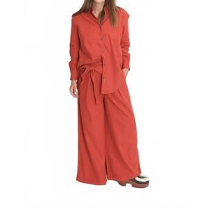 NEW COSSAC wide leg trousers in rust